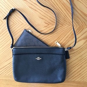 Authentic Coach East/West Crossbody with Popup